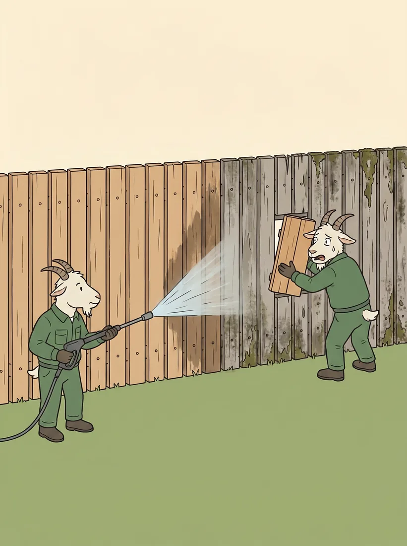 Pressure Washing a Cedar Fence or Deck in the Wet PNW